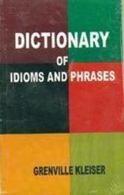Dictionary of Idioms and Phrases by Grenville Kleiser - Paperback cover