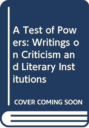 Test of Powers by Franco Fortini - Hardcover cover