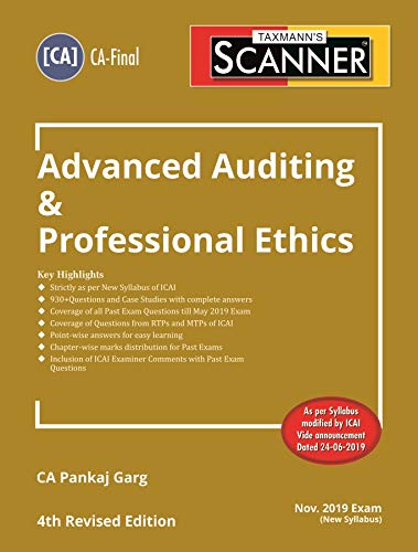 Scanner - Advanced Auditing & Professional Ethics by Pankaj Garg (New Syllabus) by CA Pankaj Garg - Paperback cover
