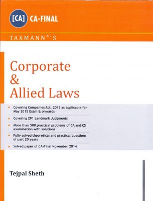 Corporate and Allied Laws by Tejpal Sheth - Paperback cover