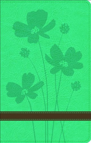 GW Thinline Bible Turquoise/Brown, Flower Design Duravella by compiler - Imitation Leather cover