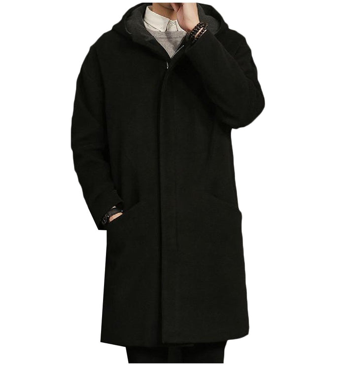 XQS Men's Trim-Fit With Hood Pure Colour Wild Woolen Coat Jacket Black M by Bishnupada Sethi - Paperback cover