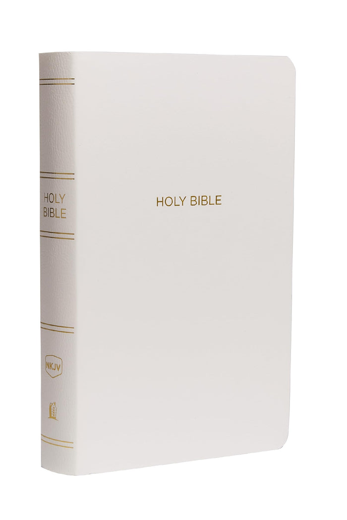 NKJV, Gift and Award Bible, Leather-Look, White, Red Letter, Comfort Print: Holy Bible, New King James Version by Thomas Nelson - Imitation Leather cover