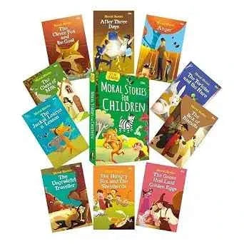 Moral Stories for Kids – Set of 10 Illustrated Storybooks for Children 5+ Years | Early Learning kids Collection on Good Habits, Values & Life Lessons ... Reading, School & Gifts for Boys and Girls