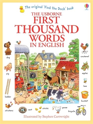 First Thousand Words in English (Usborne Internet-Linked First Thousand Words) by Heather Amery, Stephen Cartwright and Mike Olley - Paperback cover