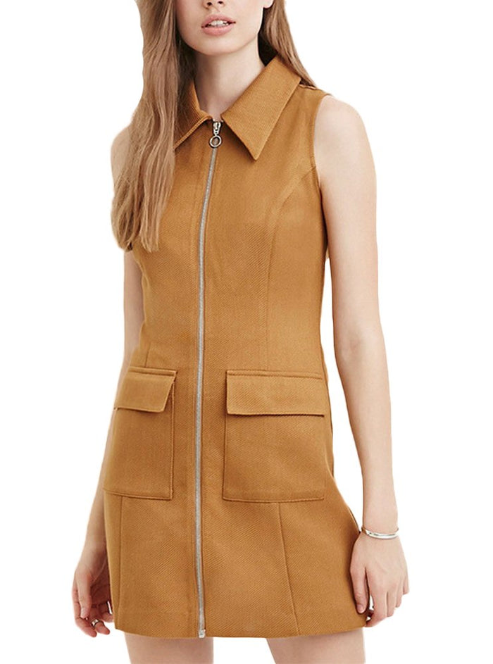Fecland Women's Solid Shirt Collar Full Zip Fashion Casual Dress by Kumon Publishing - Paperback cover