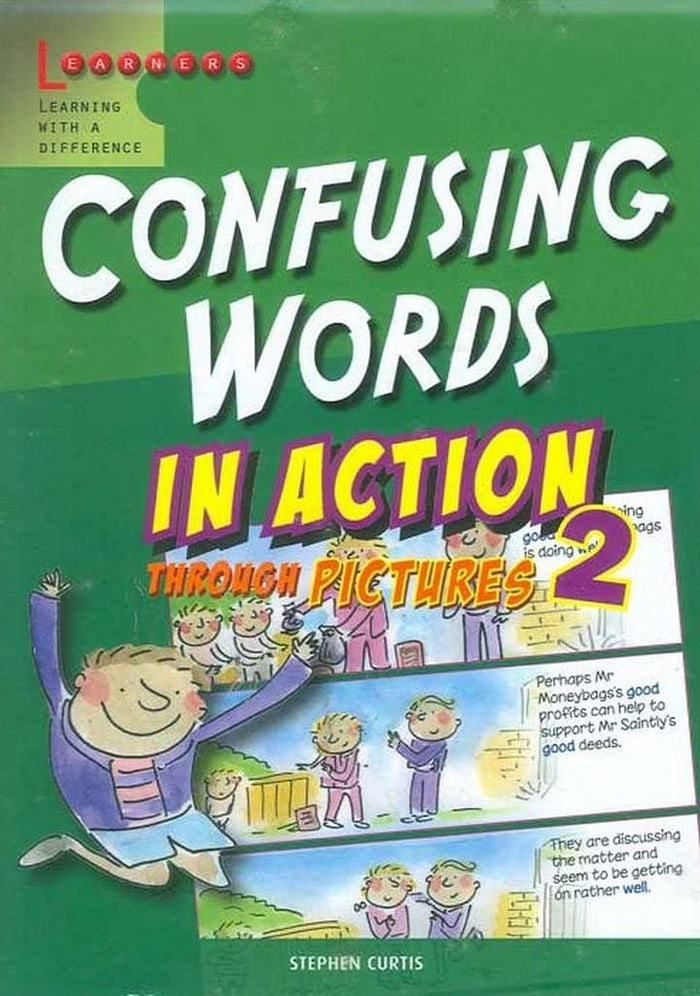 Confusing Words In Action Through Pictures 2 by Stephen Curtis - Pod Paperback cover