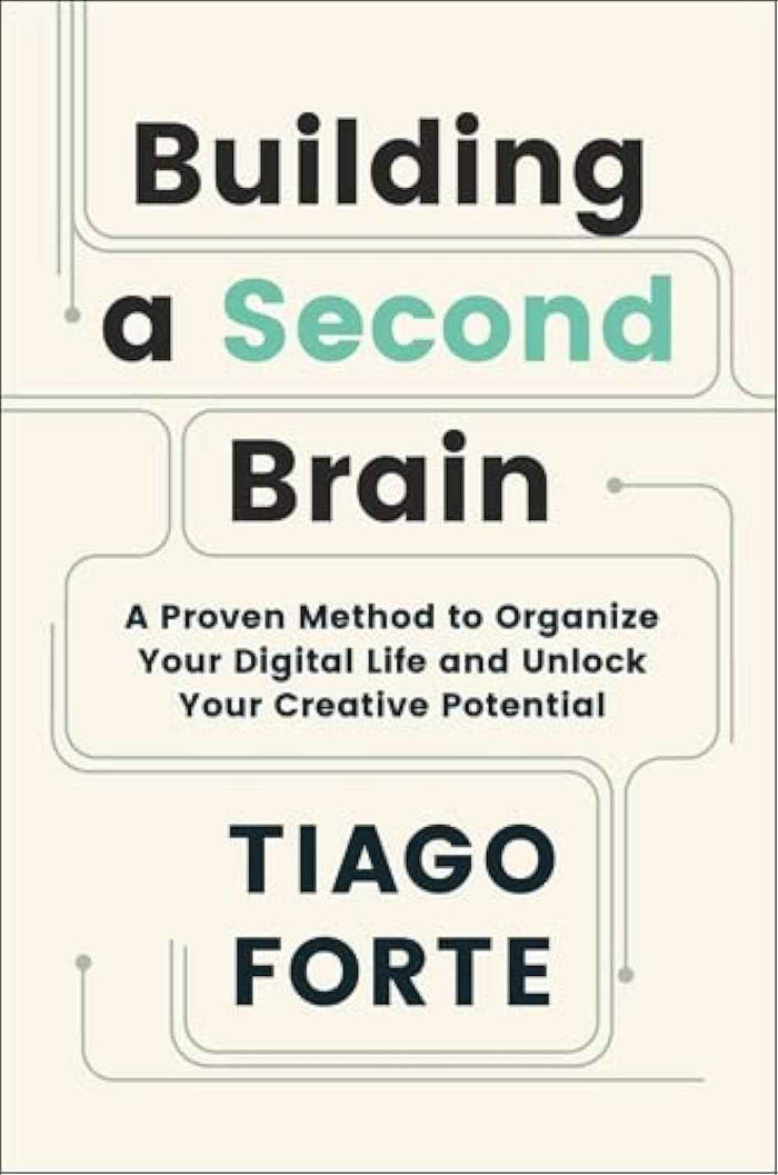 Front cover of the book 'Building a Second Brain: A Proven Method to Organize Your Digital Life and Unlock Your Creative Potential' by Tiago Forte.