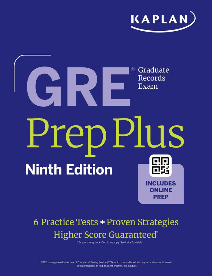GRE Prep Plus, Ninth Edition (2026): Includes 6 Practice Tests, 1500+ Practice Questions + Online Access to a 500+ Question Bank, Video Tutorials, and Live Class Sessions (Kaplan Test Prep) by Kaplan Test Prep - Paperback cover