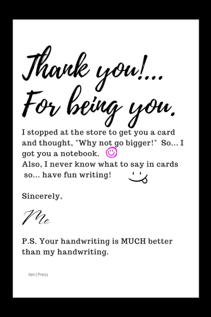 Thank You for being you by Xen Press - Paperback cover
