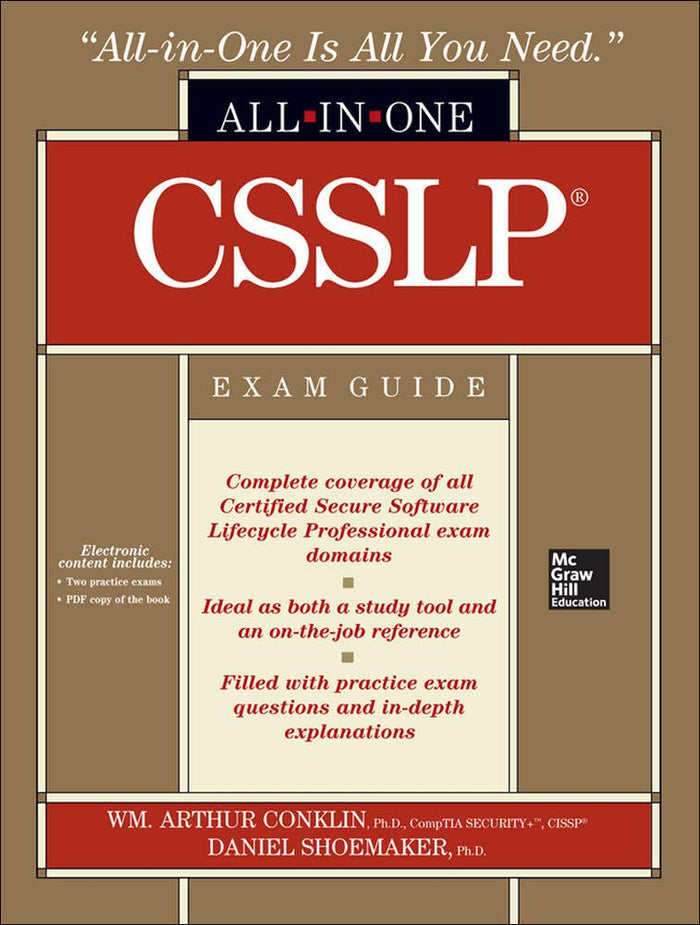 CSSLP Certification All-in-One Exam Guide by Wm. Arthur Conklin - Hardcover cover