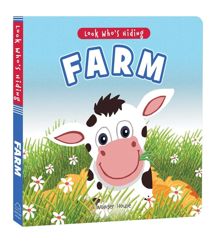 Look Who's Hiding: Farm by Wonder House Books - Board Book cover