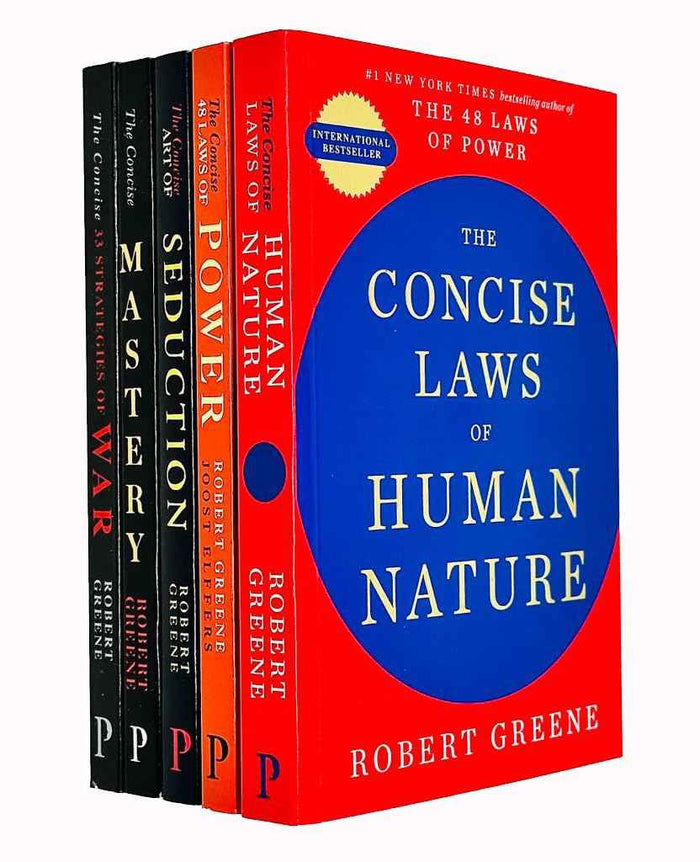 Robert Greene The Concise 5 Books Set (The Concise 48 Laws Of Power, The Concise Laws of Human Nature, The Concise Mastery, The Concise Art of Seduction & The Concise 33 Strategies Of War)