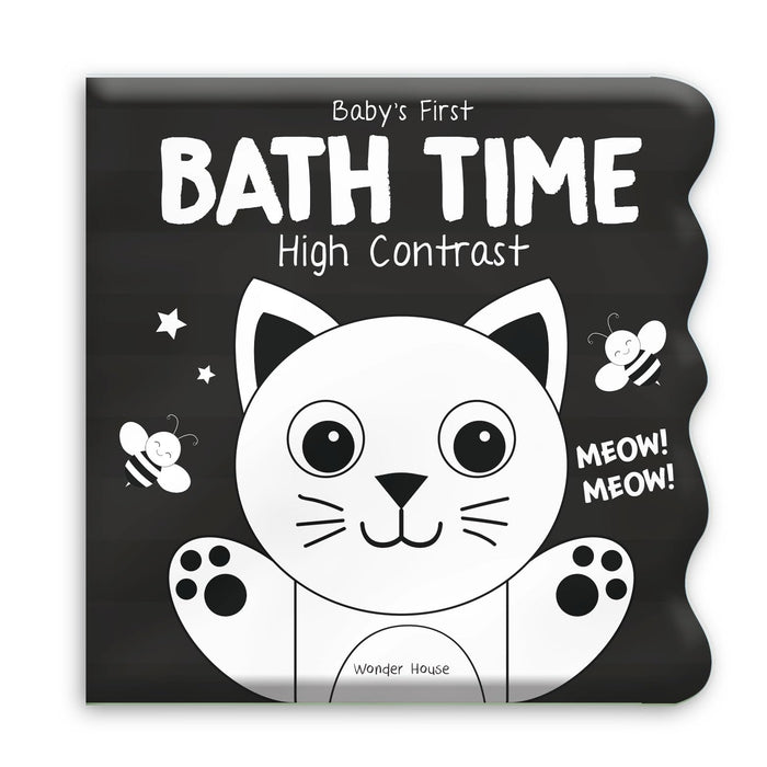 Baby's First Bath Time: High Contrast by Wonder House Books - Bath Book cover