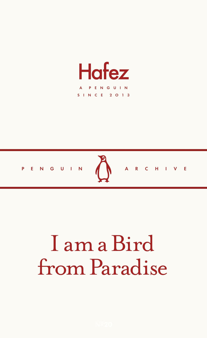 I am a Bird from Paradise by Hafiz - Paperback cover