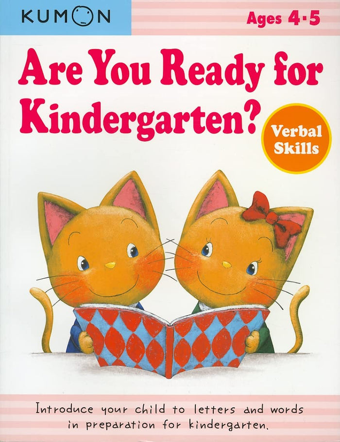 Kumon Are You Ready for Kindergarten? Verbal Skills (Preschool Workbook), Ages 3-5, 64 pages, alphabet, phonics, activity book by Kumon Publishing North America - Paperback cover