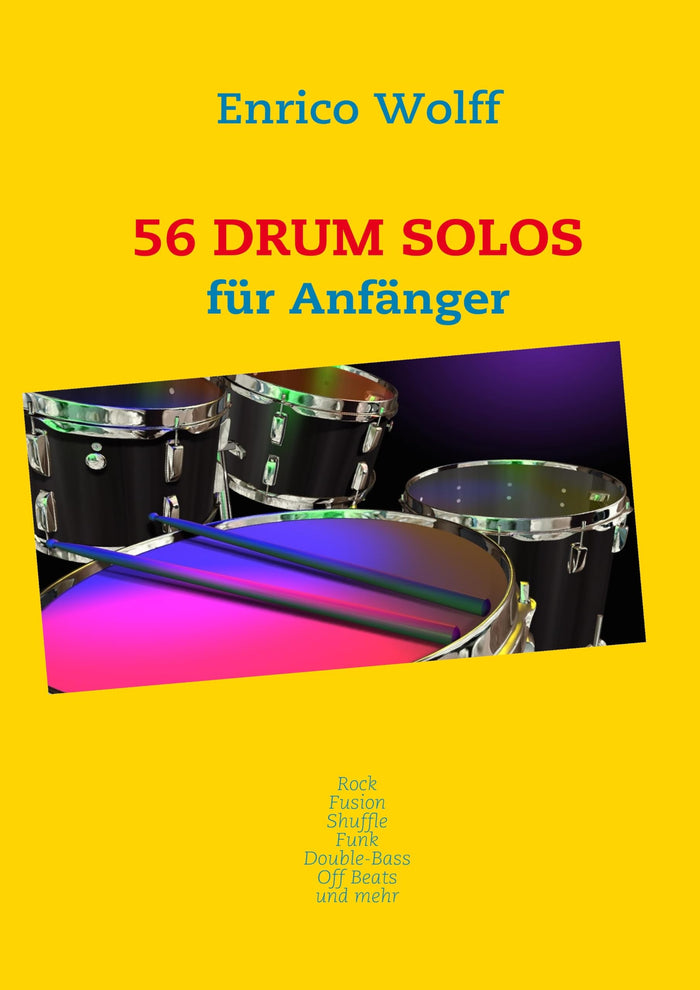 56 Drum Solos (German Edition) by Enrico Wolff - Paperback cover