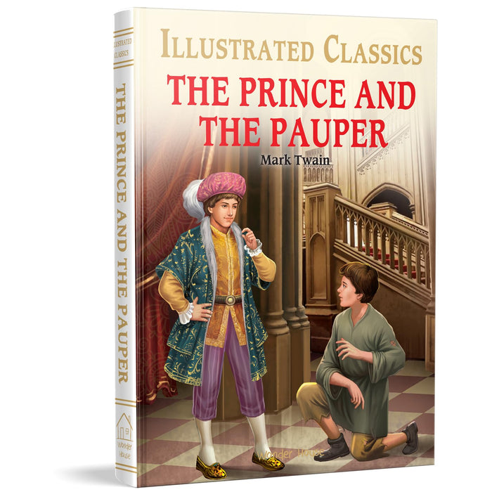 The Prince and the Pauper : illustrated Abridged Children Classics English Novel with Review Questions by Mark Twain - Hardcover cover