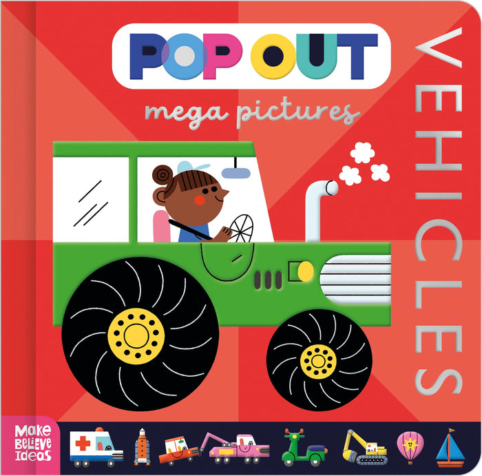 Make Believe Ideas Pop Out Mega Pictures Vehicles. by Make Believe Ideas - Hardcover cover