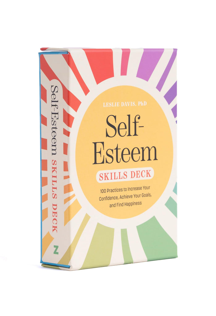 Self-Esteem Skills Deck: 100 Practices to Increase Your Confidence, Achieve Your Goals, and Find Happiness by Leslie Davis PhD - Cards cover