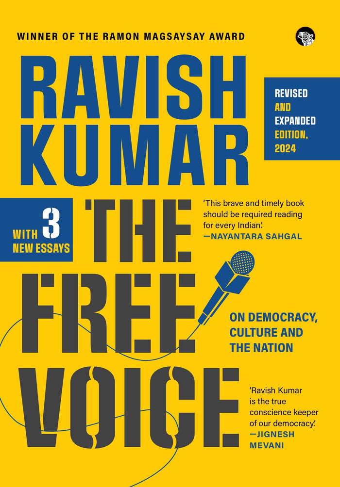 Front cover of the book 'The Free Voice: On Democracy, Culture And The Nation (Revised And Updated Edition)' by Ravish Kumar.