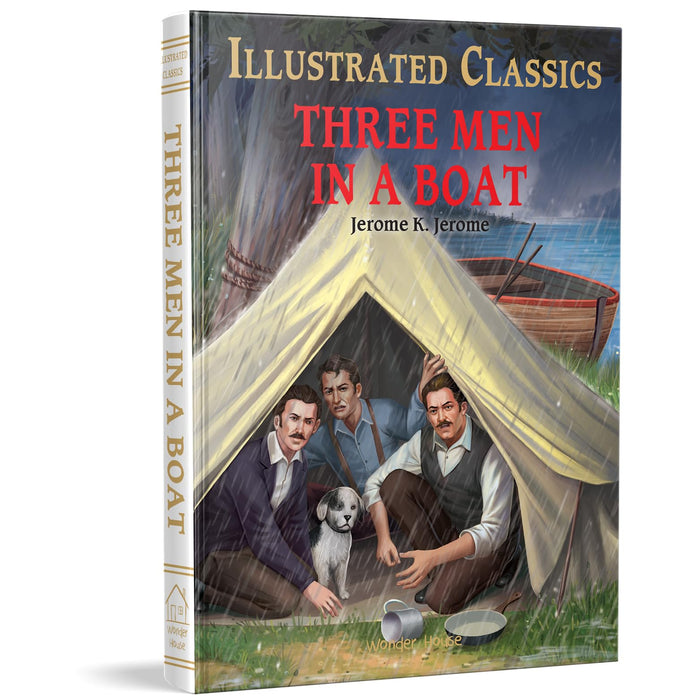 Three Men in a Boat : illustrated Abridged Children Classics English Novel with Review Questions by Kenneth Grahame - Hardcover cover