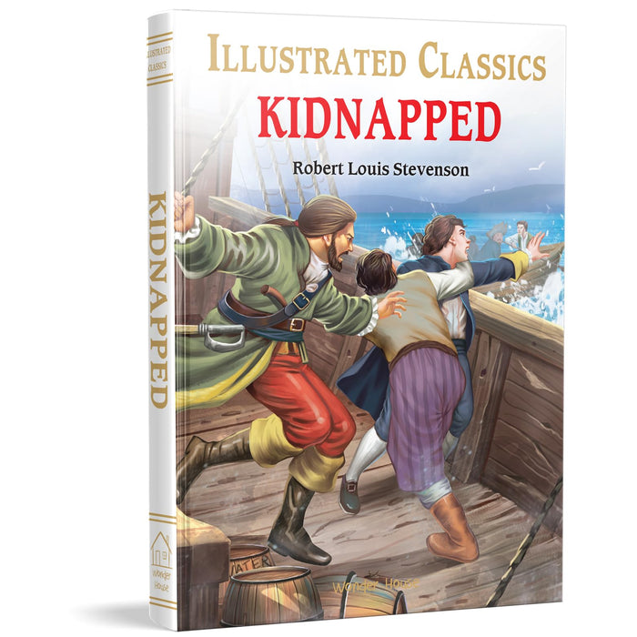 Kidnapped : Illustrated Abridged Children Classic English Novel with Review Questions by Robert Louis Stevenson - Hardcover cover
