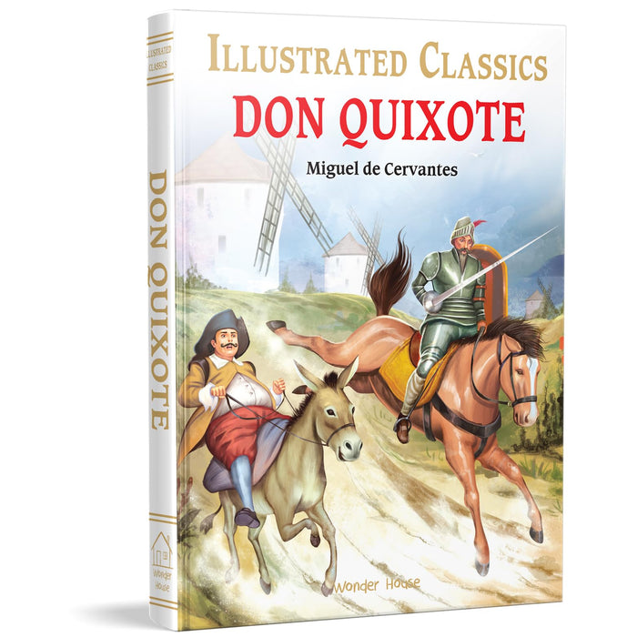 Don Quixote : Illustrated Abridged Children Classic English Novel with Review Questions by Miguel de Cervantes - Hardcover cover
