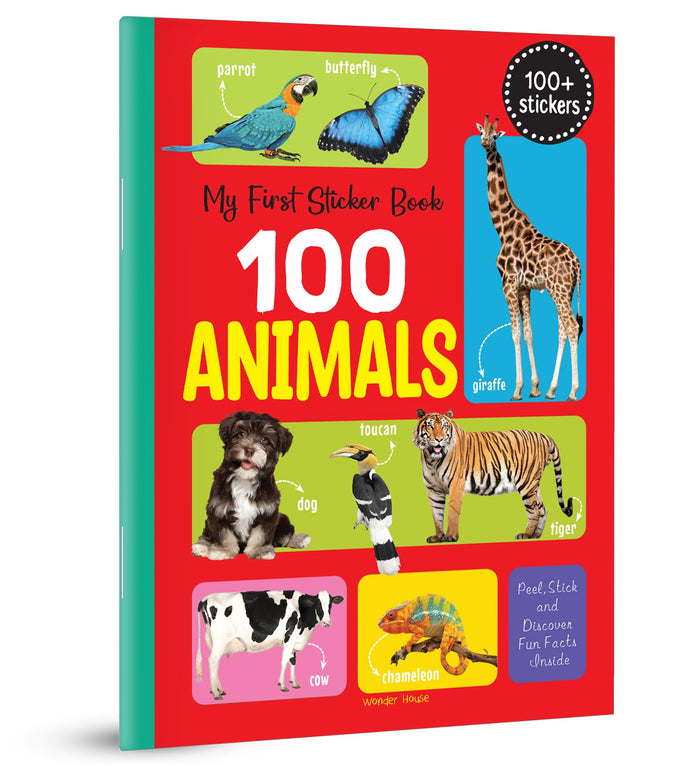 My First 100 Animals Stickers by Wonder House Books - Paperback cover