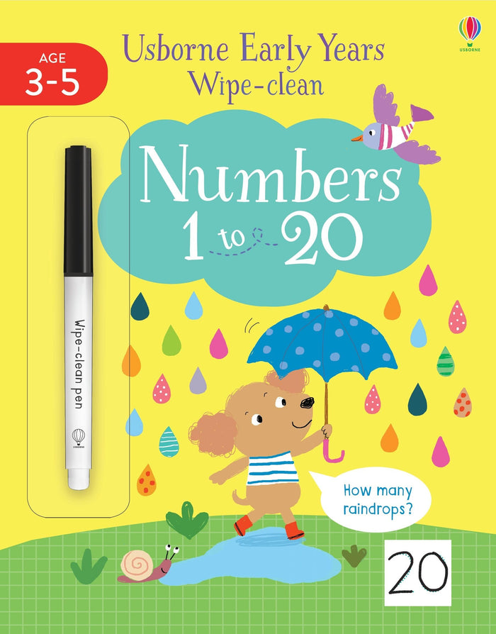 Wipe-Clean Numbers 1-20 by Jessica Greenwell - Paperback cover