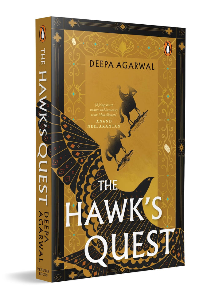 The Hawk's Quest: Indian Mythological Fiction, Mahabharata Retelling & Epic Fantasy Exploring the Untold Story of Shakuni by Deepa Agarwal - Paperback cover