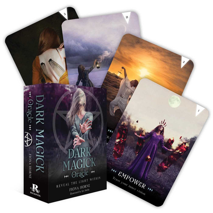 Dark Magick Oracle: Reveal the light within (Rockpool Oracle) by Fiona Horne - Cards cover