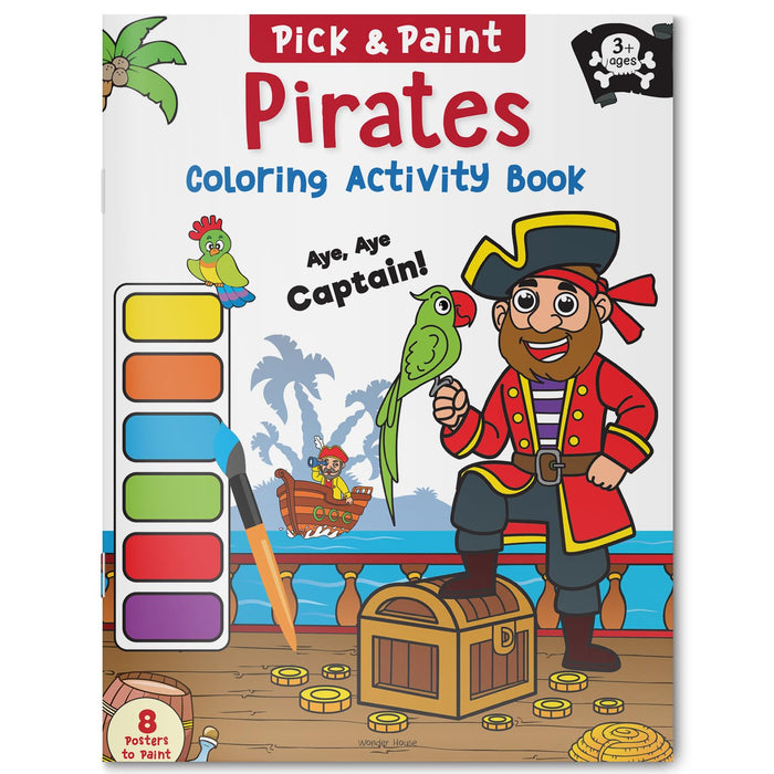 Pick and Paint Coloring Activity Book For Kids: Pirates by Wonder House Books - Paperback cover