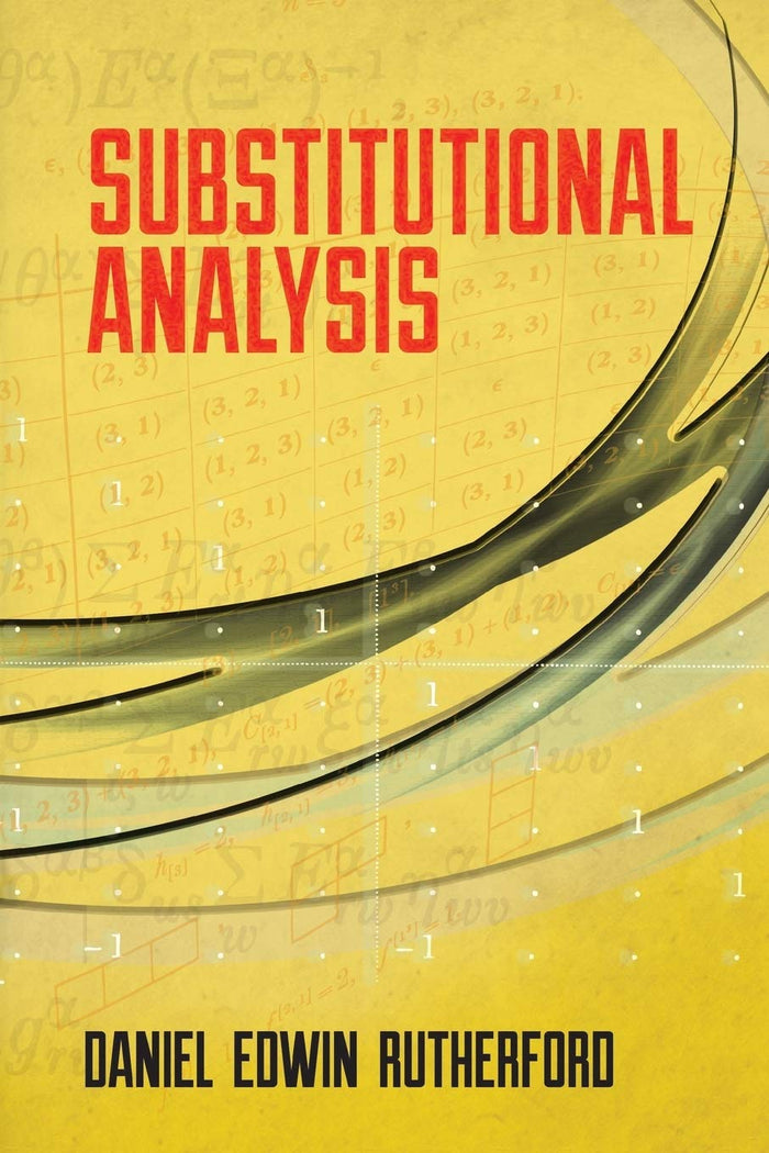 Substitutional Analysis (Dover Books on Mathematics) by Daniel Edwin Rutherford - Paperback cover