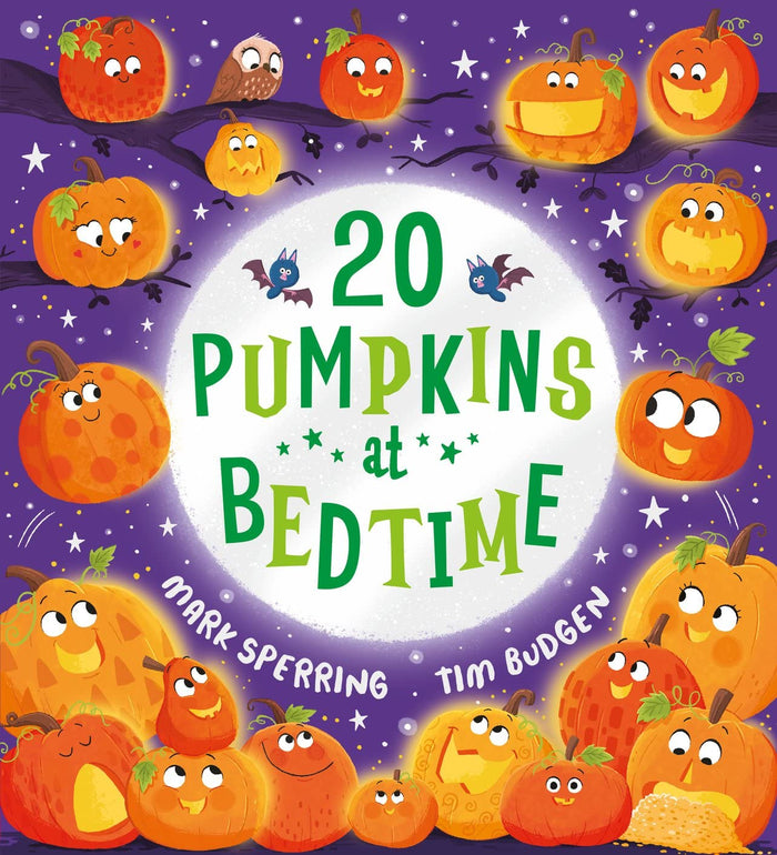 Twenty Pumpkins at Bedtime PB Paperback Mark Sperring by Tim Budgen - Paperback cover