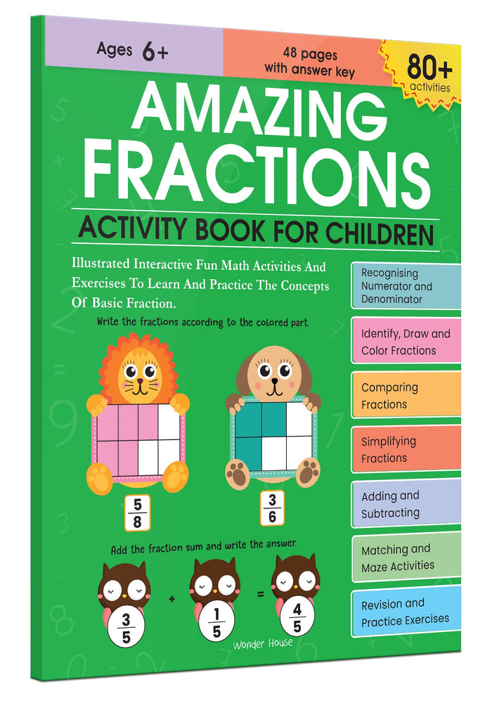 Amazing Fractions : Activity Book for Children by Wonder House Books - Paperback cover