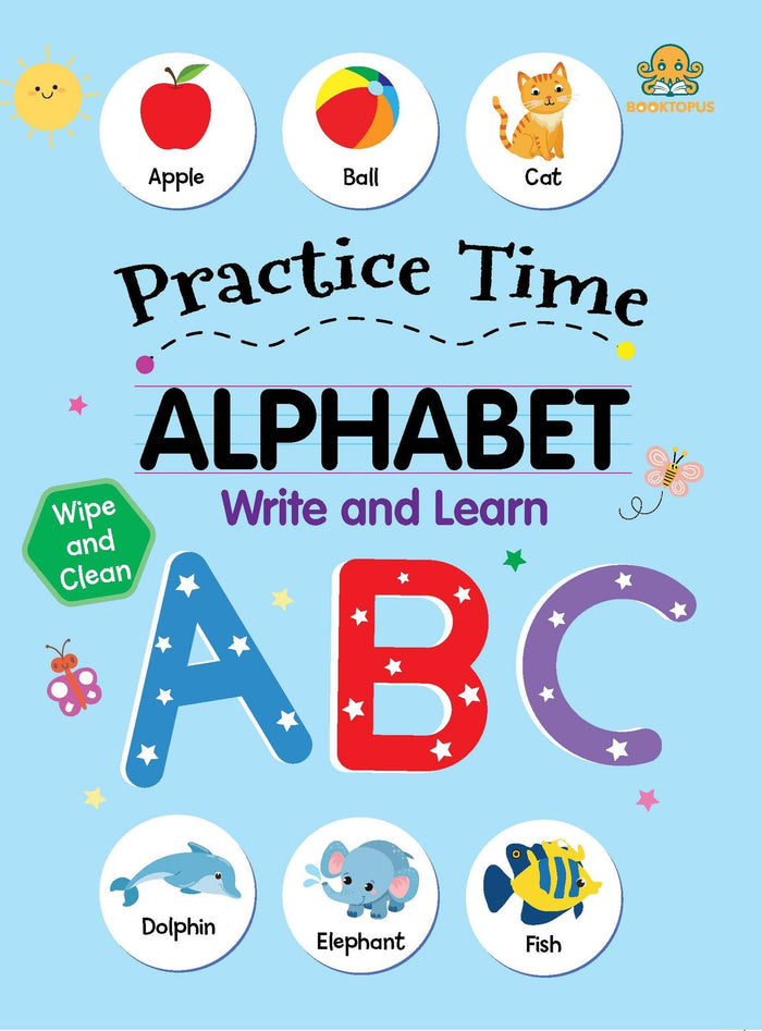 Let's Practice Wipe n Clean Alphabets (Wipe n Clean Books) by Booktopus - Paperback cover