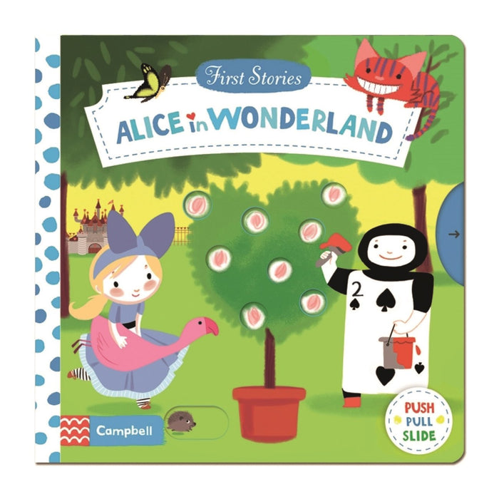 Front cover of the book 'First Stories Alice In Wonderland' by Colonel Moutarde.