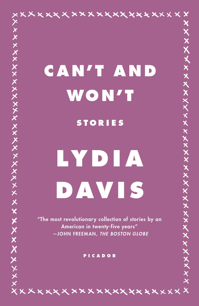 Can't and Won't: Stories by Lydia Davis - Paperback cover