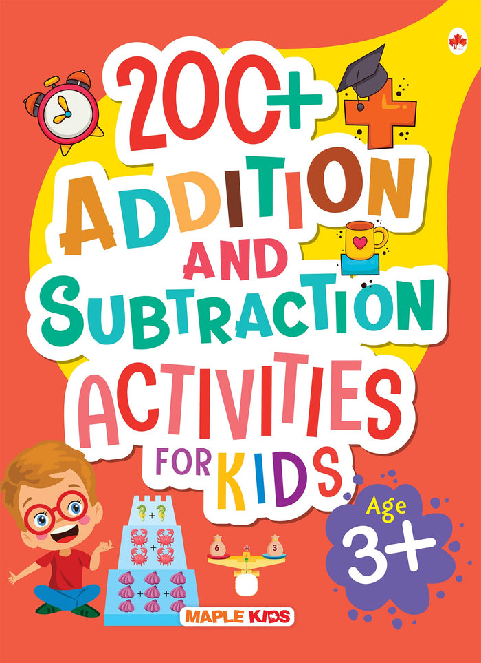Math Activity Book for Kids - 200+ Addition and Subtraction for Age 3+ Years by Maple Press - Paperback cover
