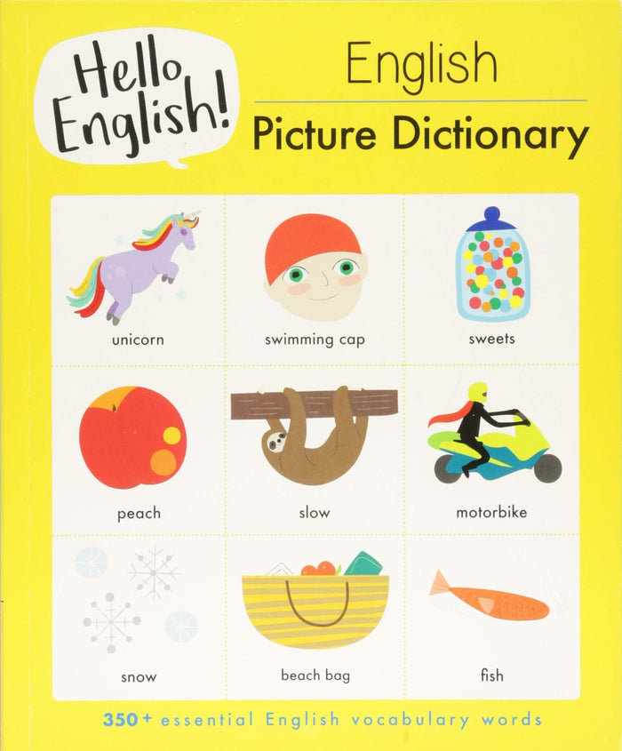 HELLO English! English PICTURE DICTIONARY by Sam Hutchinson - Paperback cover