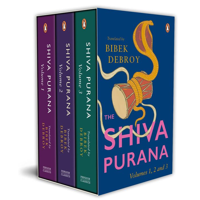 Shiva Purana Boxset: A Collectible Boxset of Volumes 1, 2 and 3 by Bibek Debroy: Hindu Mythology, Sacred Hindu Texts, Indian Philosophy & Spiritual Classics by Bibek Debroy - Paperback cover