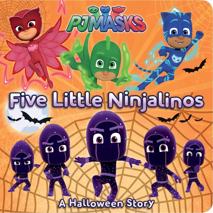 Five Little Ninjalinos: A Halloween Story (PJ Masks) by adapter - Board Book cover