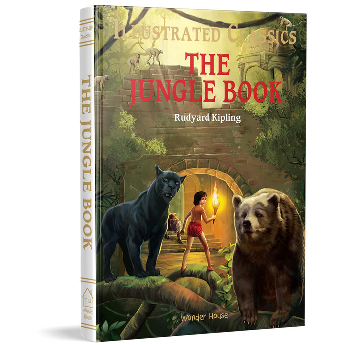 Illustrated Classics - The Jungle Book: Abridged Novels With Review Questions by Wonder House Books - Hardcover cover