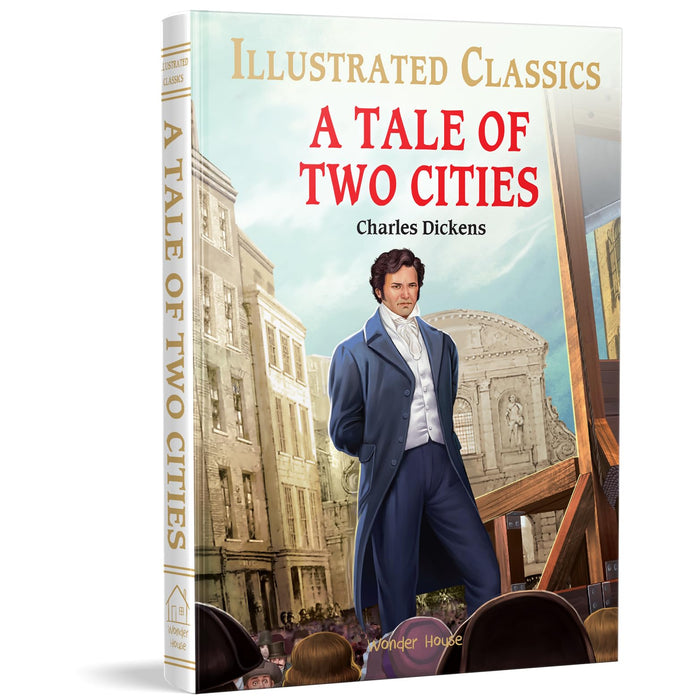 A Tale of Two Cities : illustrated Abridged Children Classics English Novel with Review Questions by Charles Dickens - Hardcover cover