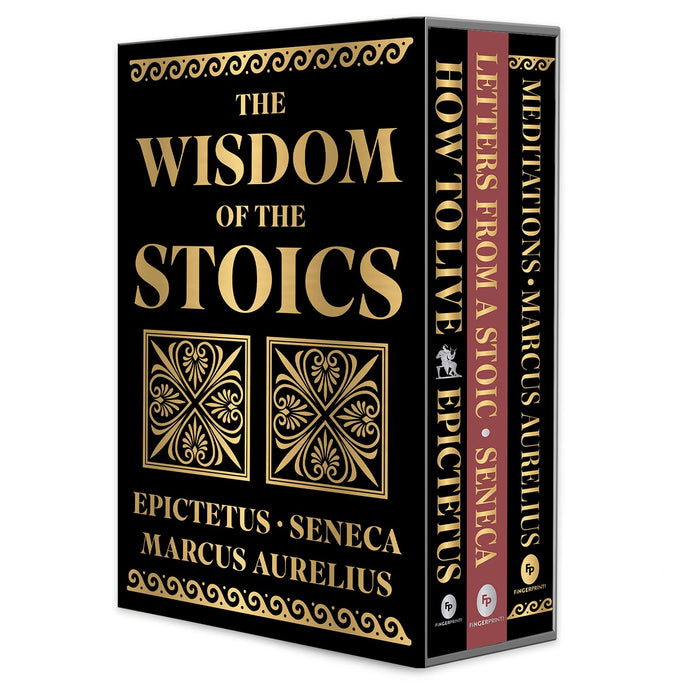 The Wisdom of the Stoics Boxed Set (Deluxe Hardbound Edition) by Seneca Epictetus - Hardcover cover