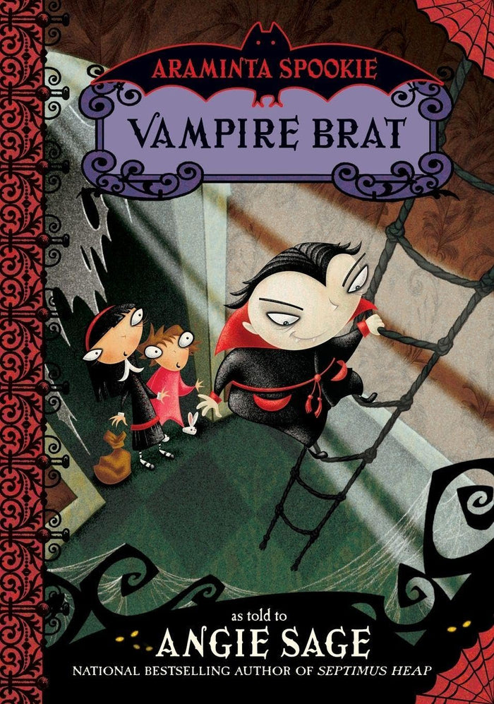 Araminta Spookie 4: Vampire Brat: A Funny and Spooky Chapter Book About a Werewolf Mystery and a Creepy Nephew by Angie Sage - Paperback cover