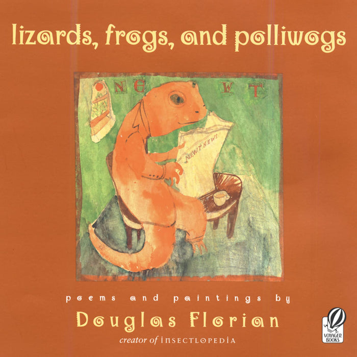 Lizards, Frogs, and Polliwogs: An Informative Poetry Book About Frogs and Geckos for Children (Ages 6-9) by Douglas Florian - Paperback cover