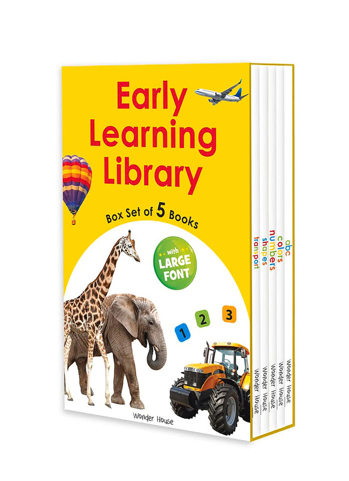 Early Learning Library Pack 1 : Box Set of 5 Books (Big Board Books Series, Large Font) (Big Board Books, Large Font) by Wonder House Books - Board Book cover