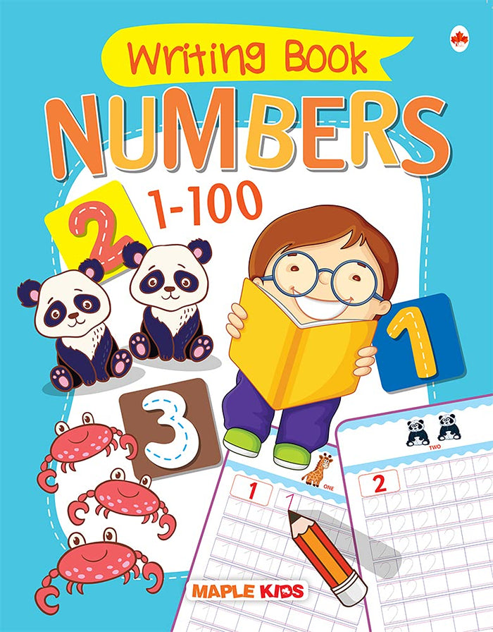 Writing Book Numbers 1-100 by Maple Press - Paperback cover
